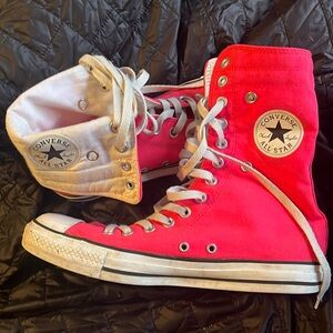 Hot pink High high top Converse